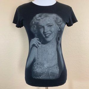 LA Avenue Shirt Small Black Gray Marilyn Monroe Casual